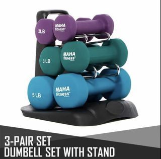 Maha Fitness Dumbbell Set With Stand