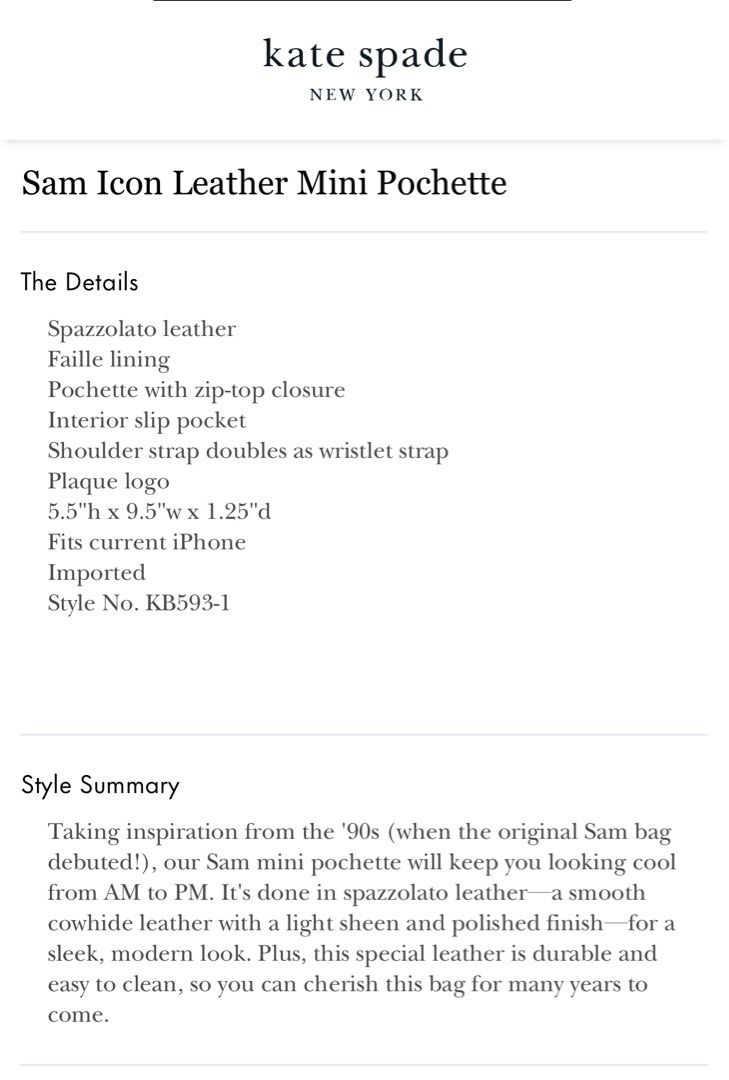 Sam Icon Leather Mini Pochette True White, WRISTLETS & POUCHES