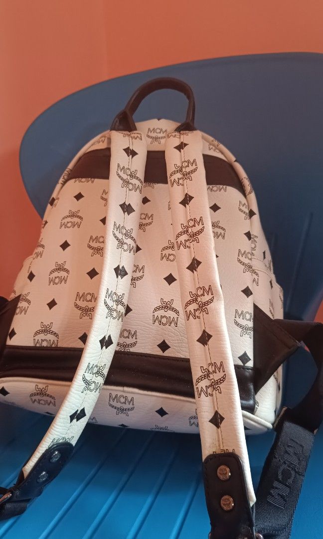 Mcm mini backpack white sales