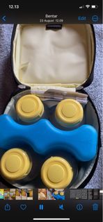 Medela transit bag, cooller bag, ice gel, dan botol asip 4 pcs (150ml)