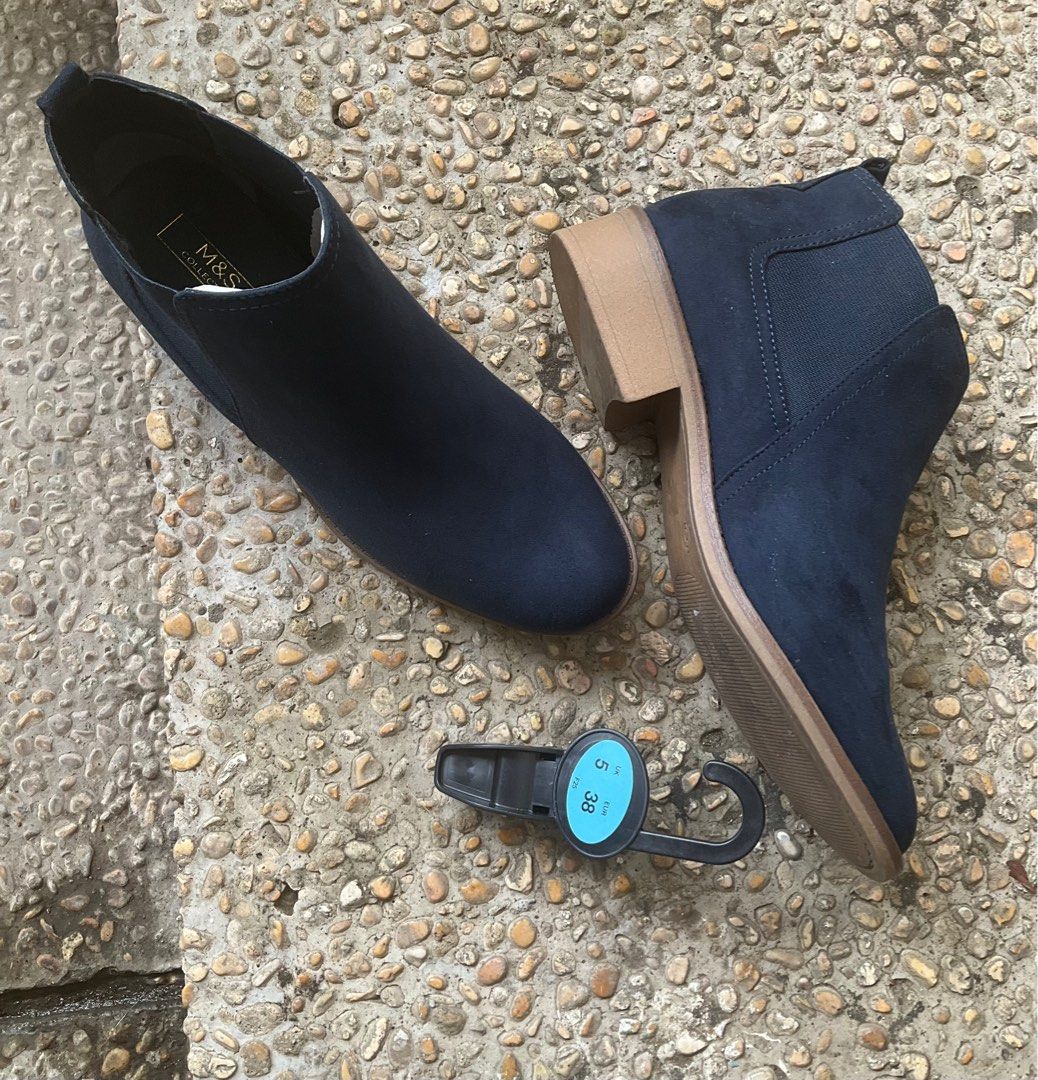M&s blue hotsell suede ankle boots