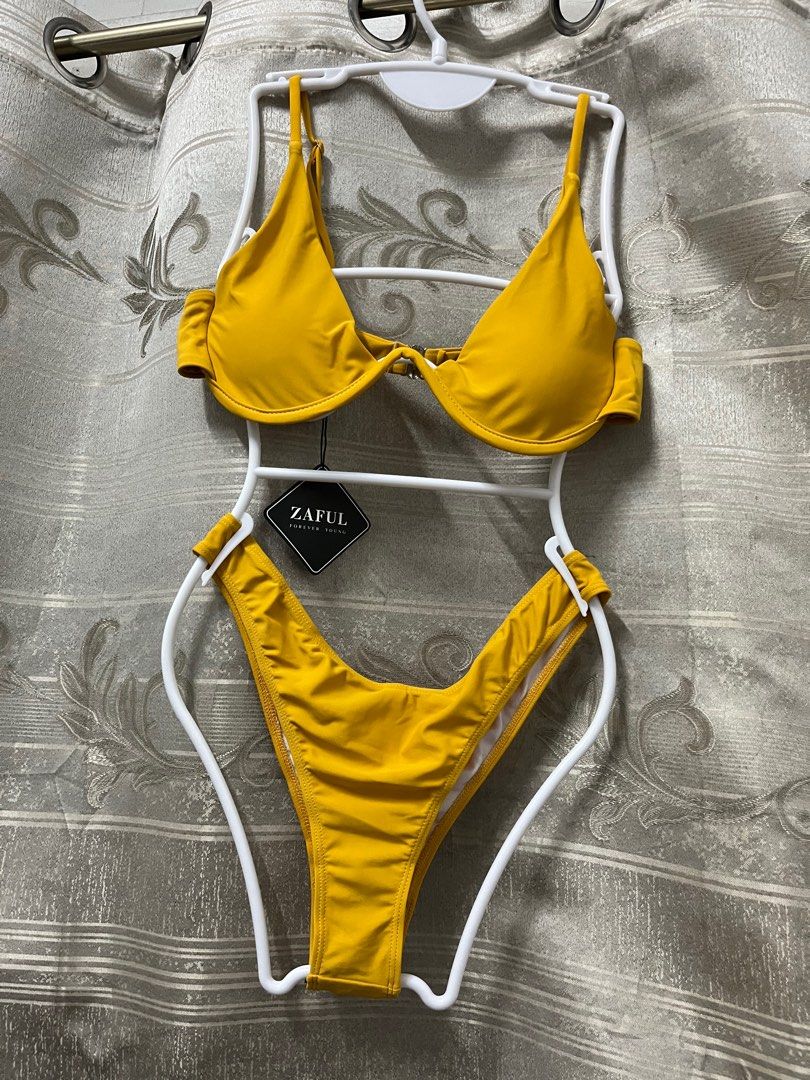 Mustard Underwired Two Piece Swimsuit