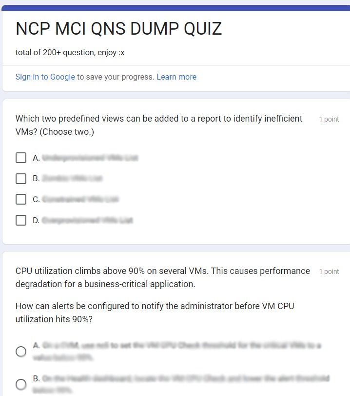 Nutanix NCP-MCI 6.5 Quiz Question Dump, Everything Else On Carousell