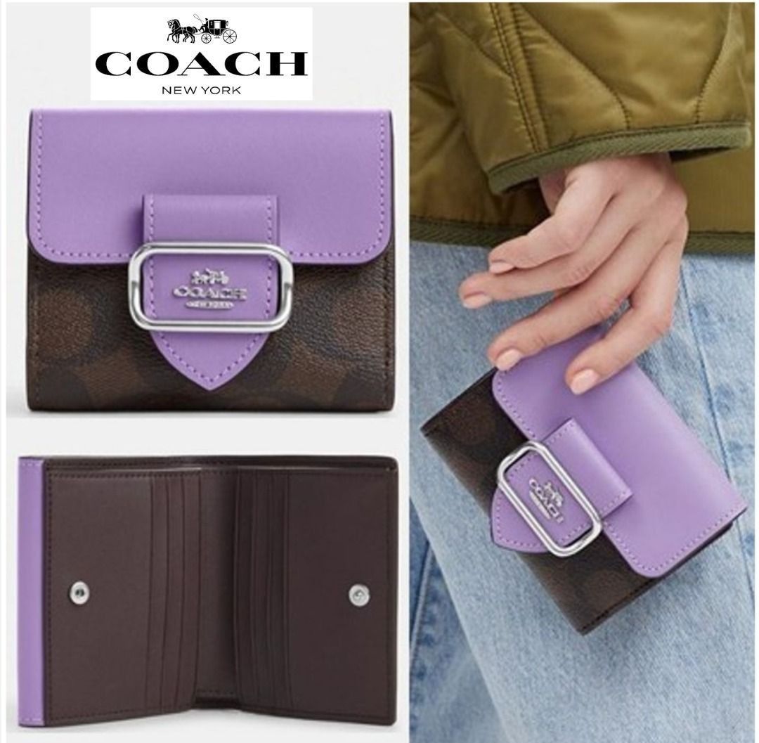 Coach Small Trifold Wallet, Luxury, Bags & Wallets on Carousell