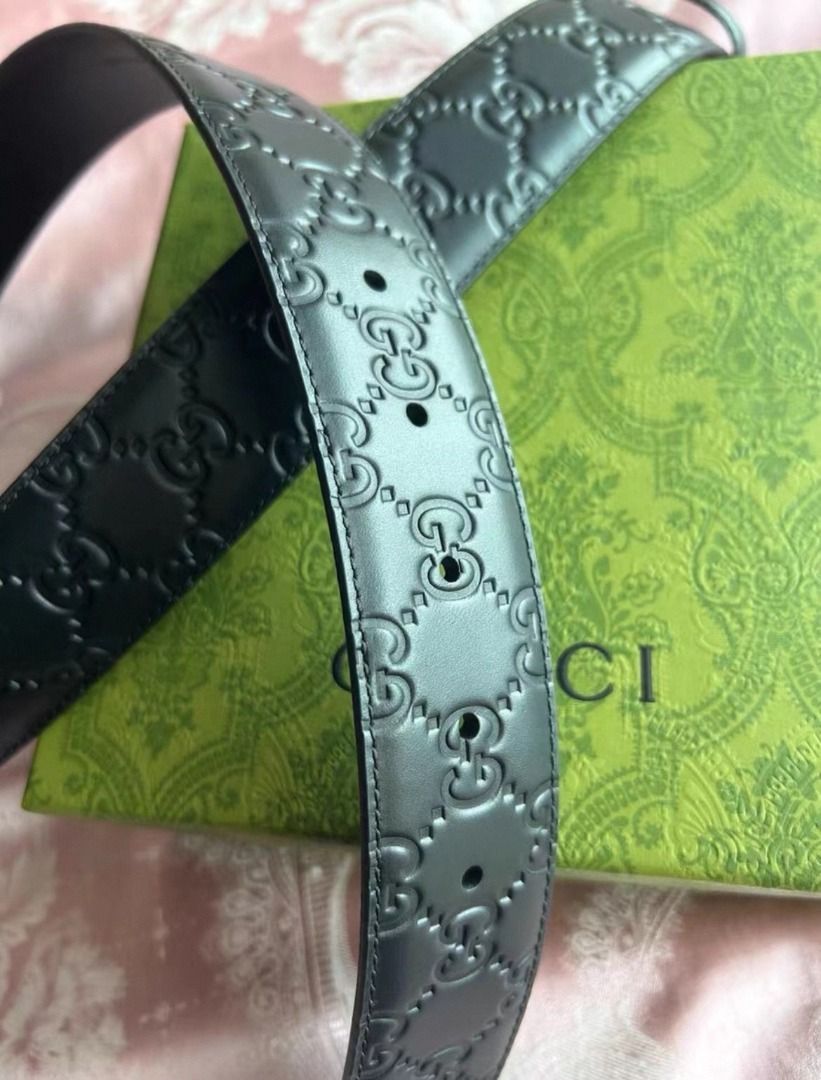 3cm gg buckle leather belt - Gucci - Men
