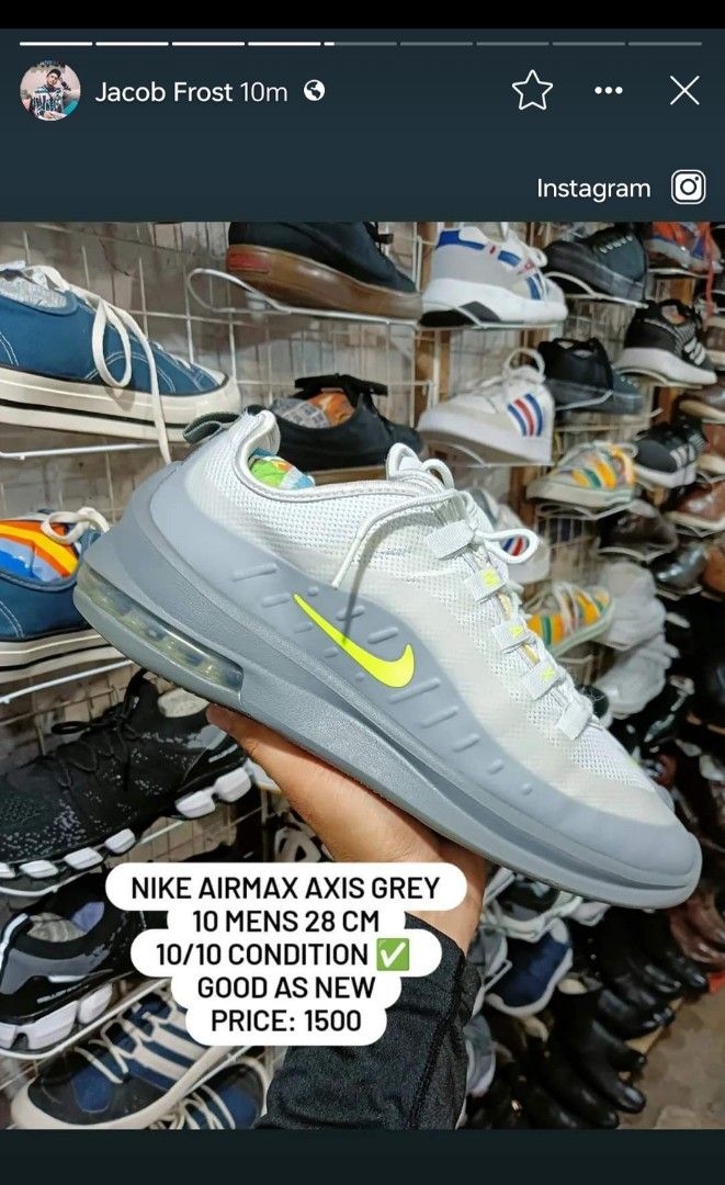 NIKE AXIS TRAINERS GREY