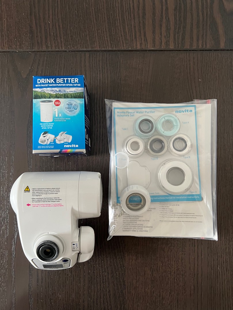 Novita Faucet Water Purifier NP200 + Filter, Furniture & Home Living
