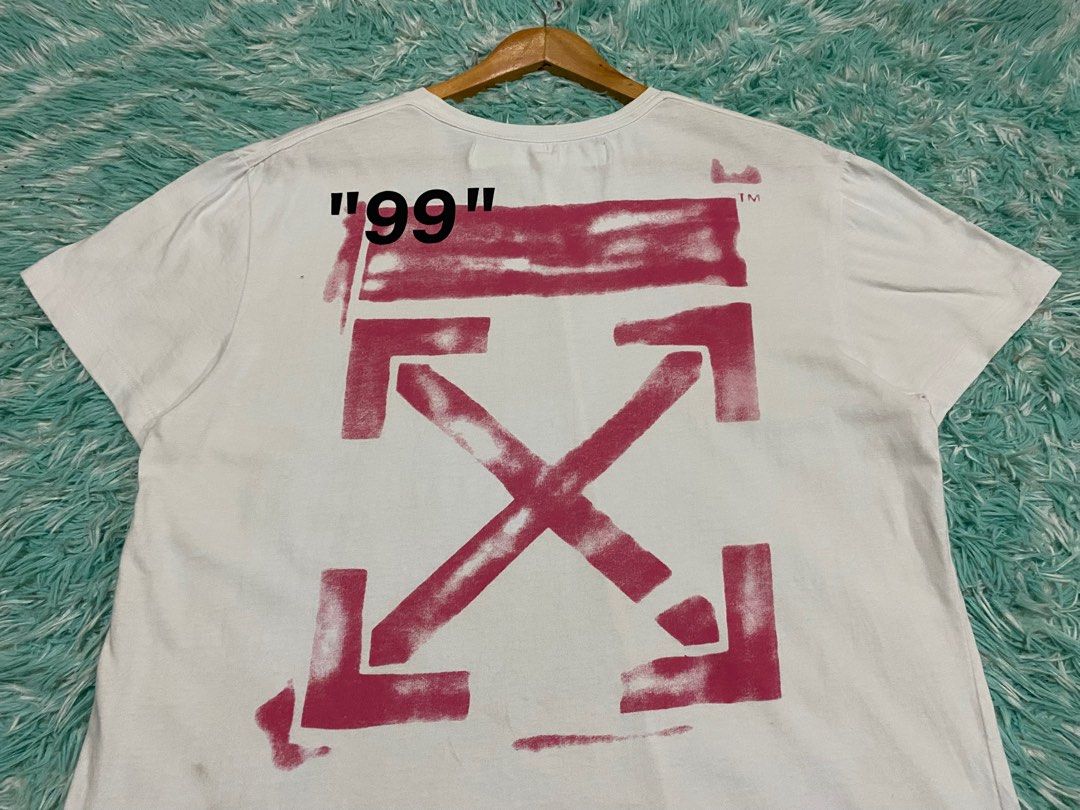 Off white 99 hotsell t shirt pink