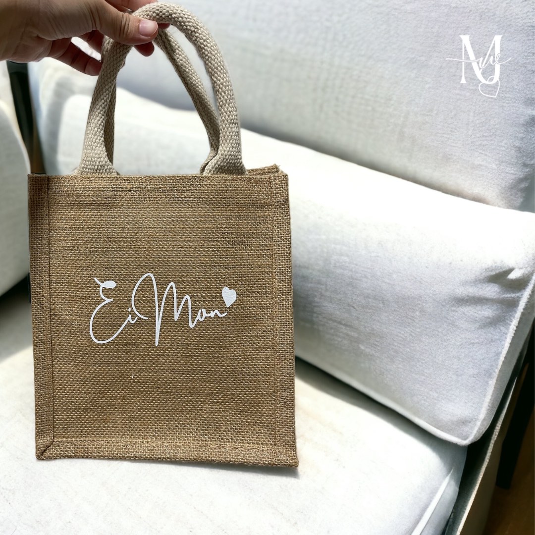 Personalised Jute Bag Women s Fashion Bags Wallets Beach Bags