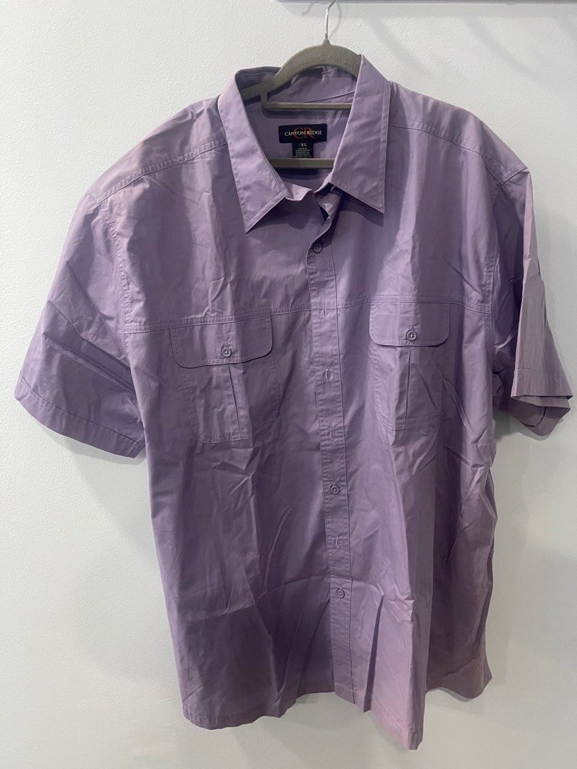 Purple short new arrivals sleeve dress shirt