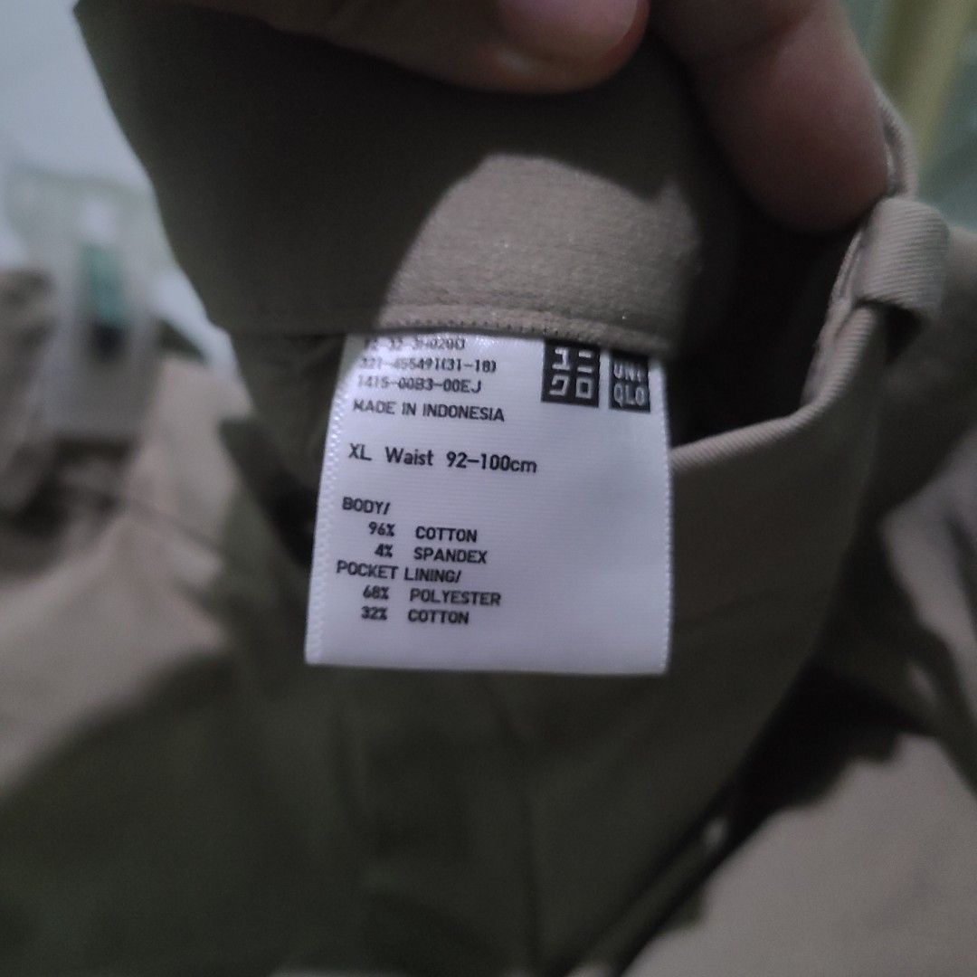 Plus Size Uniqlo Khaki Trousers (Category: Trousers) located in Cavite. Submitted by prelovhia (Listing ID 1254536090, Image 2). Description: LAST PRICE POSTED!!! bottom: Uniqlo size XL on tag fits up to XXL waist: 38", length: 38 1/2" bought for 1990, selling for 1199 like new condition. used once lang nung wedding top: H&M size XL on tag (relaxed fit) best fits XXL width: 25", length: 29" bought for 990, selling for 499 like new condition. used