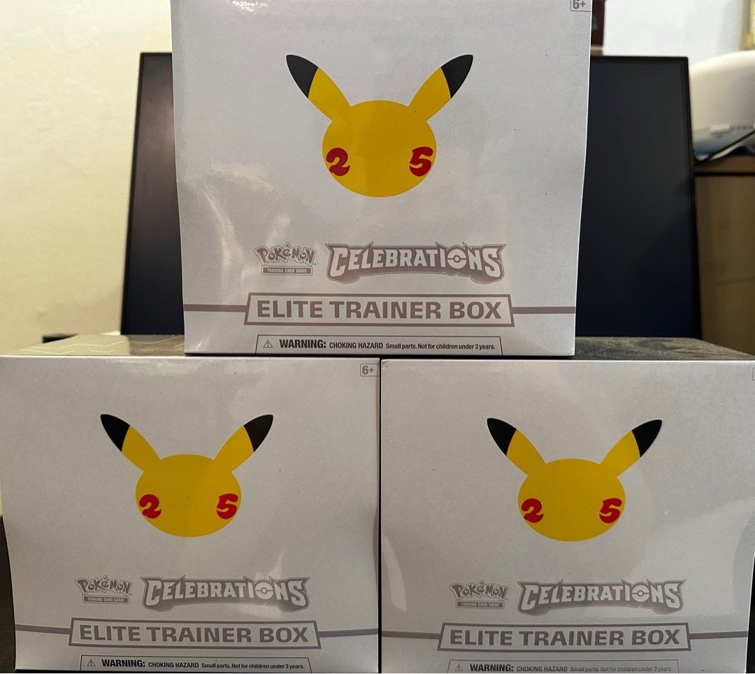 Pokemon TCG: Celebrations Elite Trainer Box (25th Anniversary ETB), Hobbies  & Toys, Toys & Games on Carousell