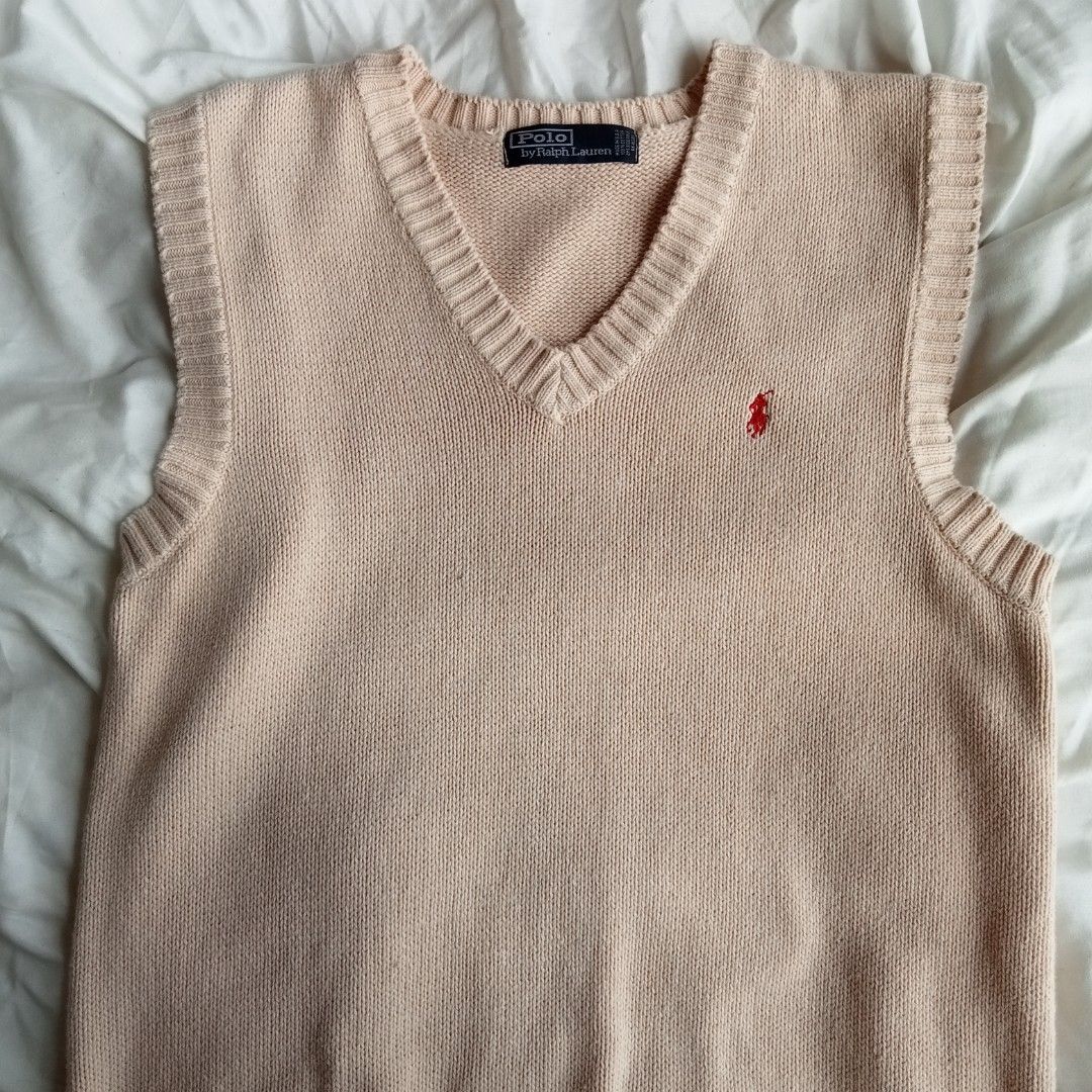 Pink polo vest top