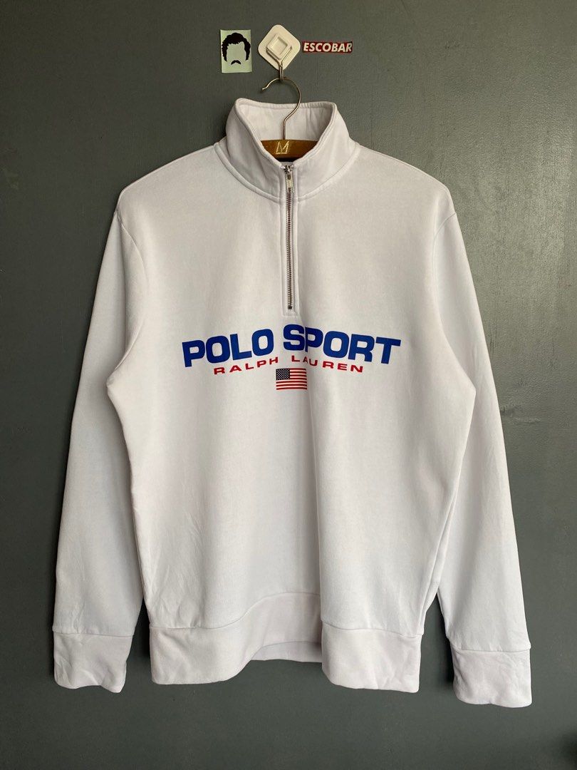 Polo sport quarter zip white deals