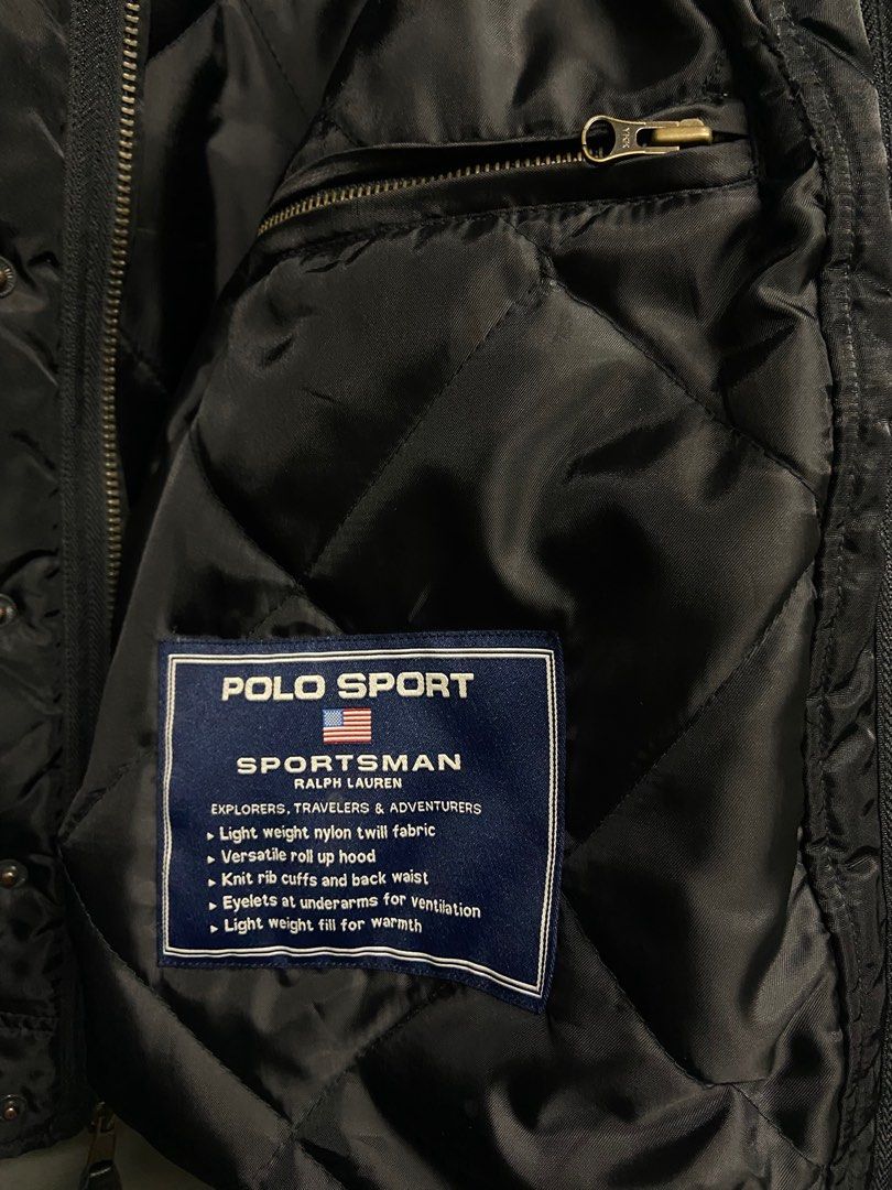 Polo Sport Vintage Nylon Division Bomber Jacket 厚磅 機能 尼龍 夾克 風衣外套 棒球外套 Polo  Ralph Lauren Polo Sportsman