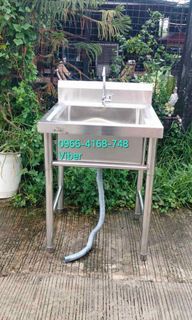 ♦️PORTABLE  STAINLESS  SINK WITH  DETACHABLE STAND/1.0MM THICKNESS/COMPLETE FITTINGS WITH FREE FAUCET/BRAND NEW/IN STOCK/CASH ON DELIVERY