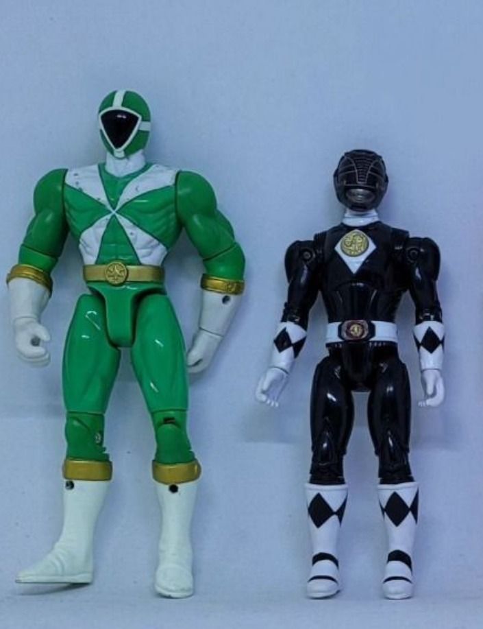 Power Rangers Action Figures (Category: Action & Battle Toys) located in Paranaque City. Submitted by mr.gabs_hobbies (Listing ID 1251205198, Image 1). Description: PHP 100 per figure Lightspeed Rescue Green - Available MMPR Movie Black - SOLD DM if interested / payment via Gcash / Delivery available care of buyer.