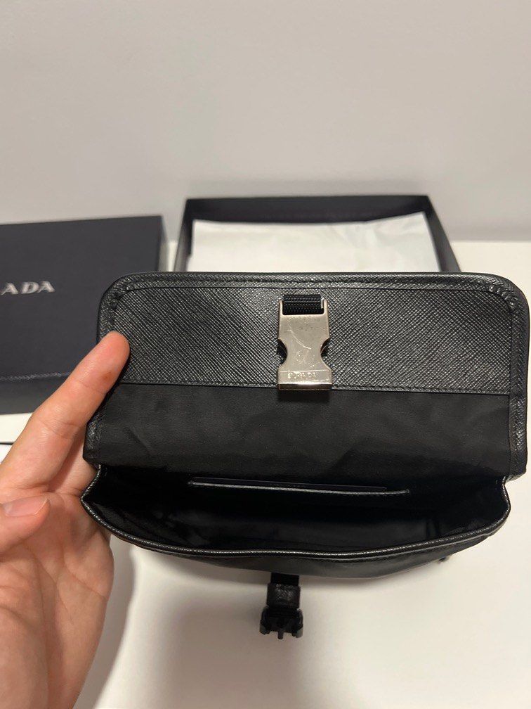 Prada Black Re-Nylon & Saffiano Leather Smartphone Case, myGemma