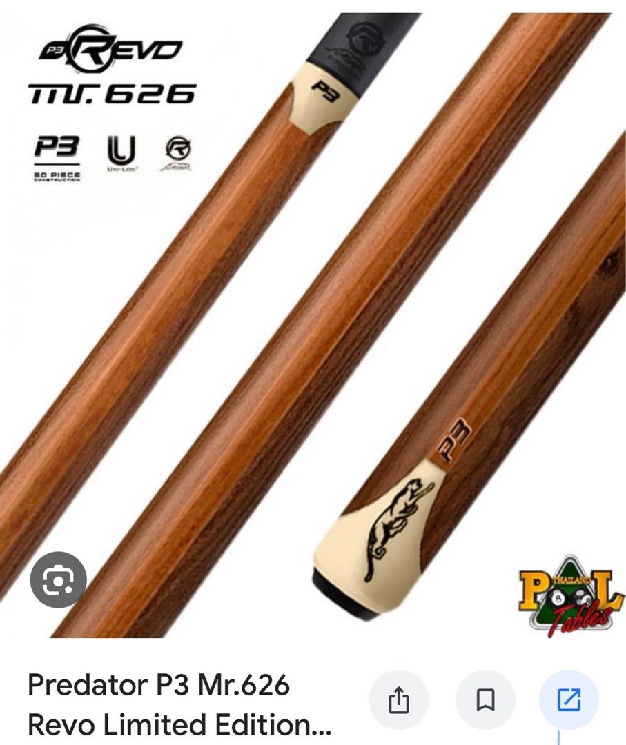 PREDATOR P3 626 POOL CUE, Sports Equipment, Sports & Games, Billiards