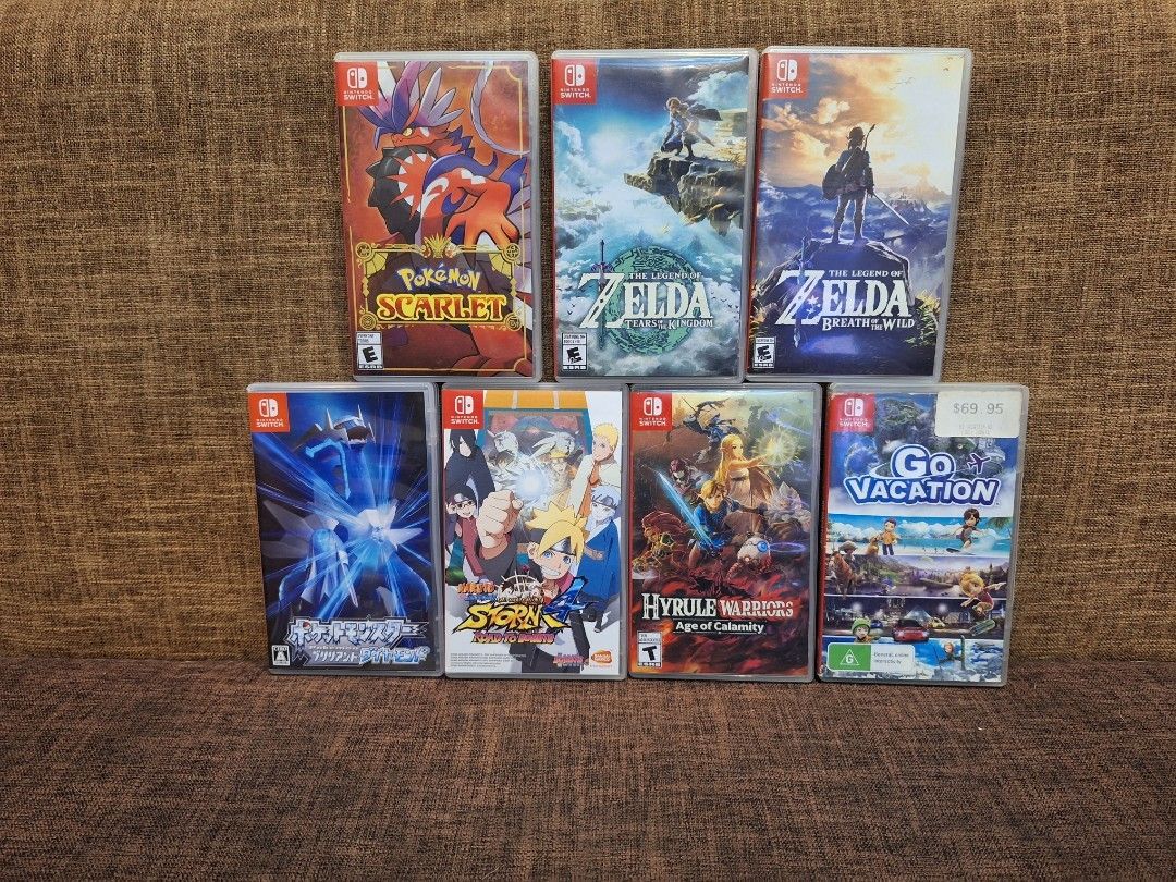 PS4 and NS games (Category: PlayStation) located in Manila. Submitted by pjthebartender (Listing ID 1254555005, Image 2). Description: For sale PS4 games Shadow of Colossuss 900 Dragon Dogma Dark arisen 900 Uncharted Collection 700 Sponge bob battle for bikini bottom 700 Red dead redemtion w/map 900 Brandnew Sealed The Witcher 1000 Sekiro 1300 Ghost of Tsushima 1300 For sale NS games Go Vacation 1000 Pokemon scarlet 1900 Pokemon brilliant diamond