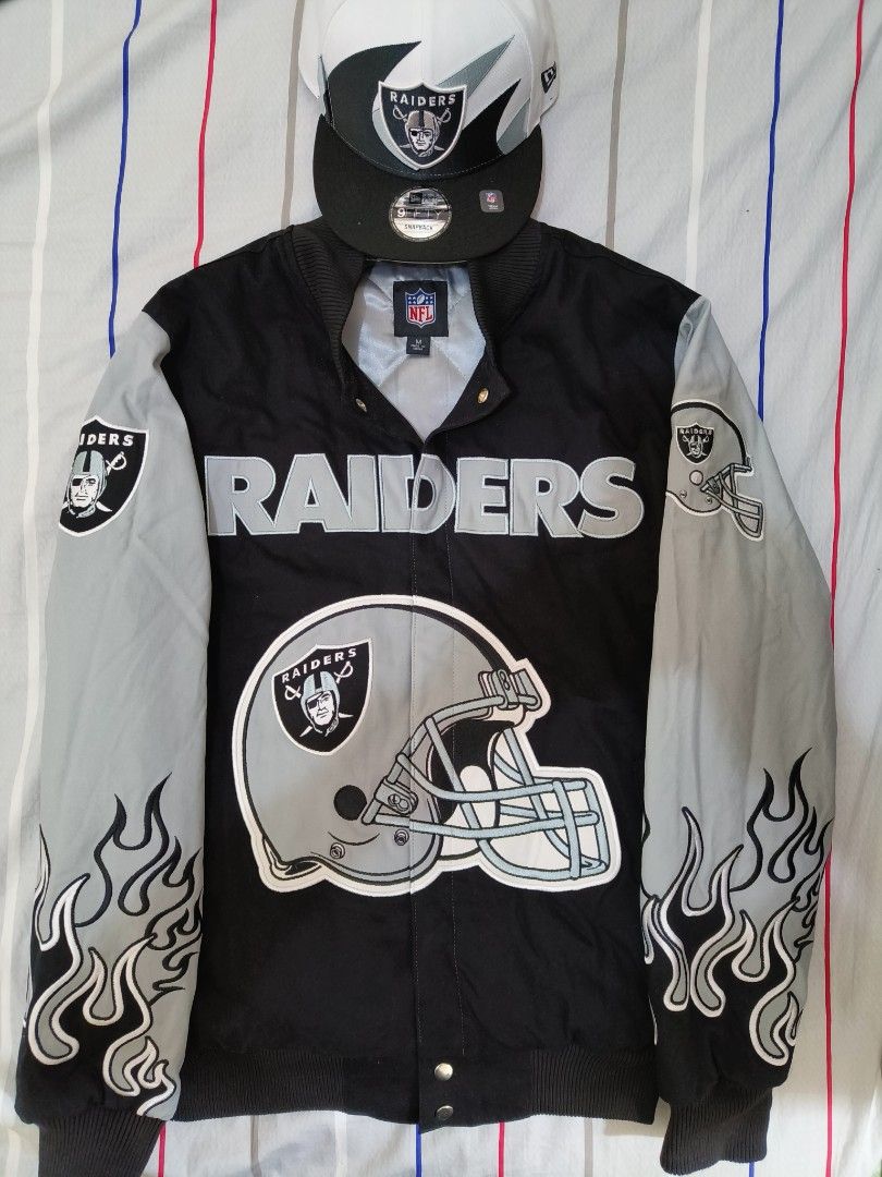 Vintage NFL Oakland Raiders 90s Men's Chalk Line Fanimation Jacket