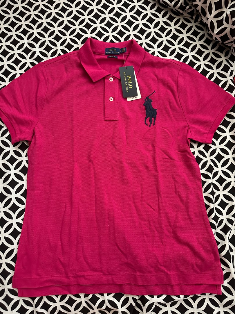 Ralph Lauren Polo Shirt Womens Pink, Men's Fashion, Tops & Sets