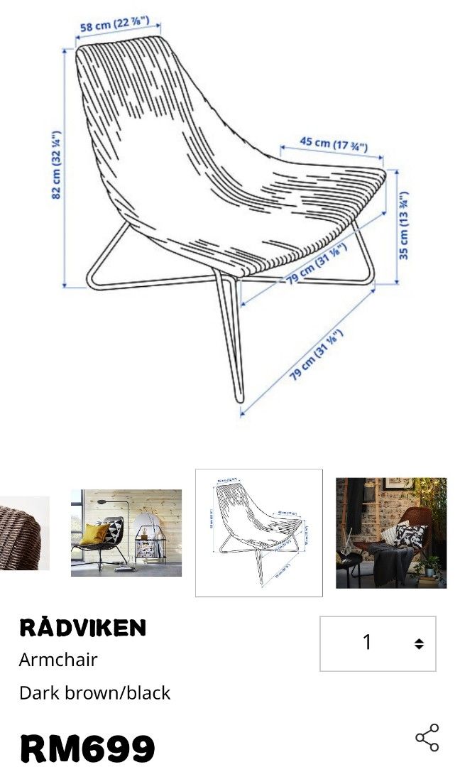 R DVIKEN Ikea Chair Furniture Home Living Furniture Chairs on