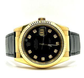 Rolex 116138 DateJust Black Dial with Diamond Index ( Watch Only )