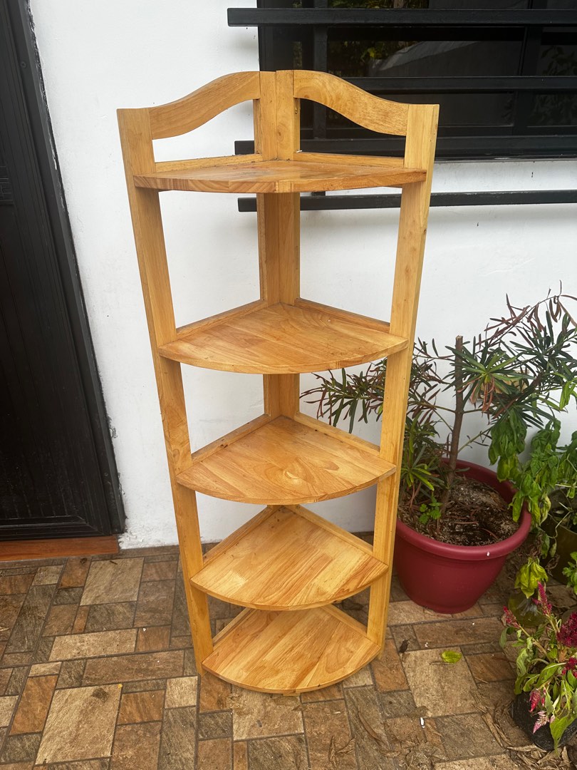 Rubber wood shelves, Furniture & Home Living, Furniture, Shelves