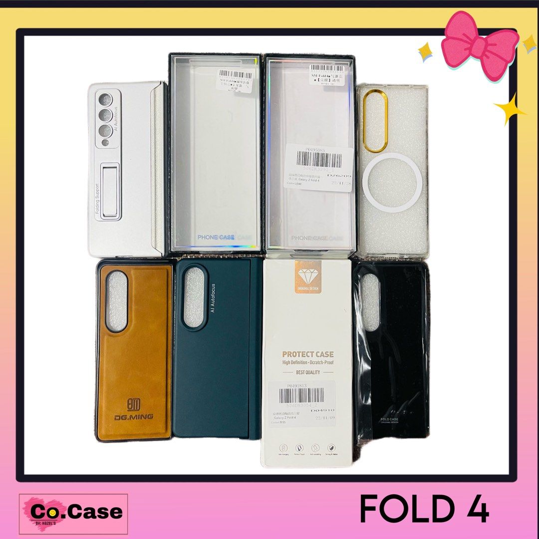 Samsung Galaxy Fold 4 Case (Category: Cases & Sleeves) located in Mandaluyong City. Submitted by co.case (Listing ID 1254464977, Image 2). Description: price range ₱180-₱350 each po.