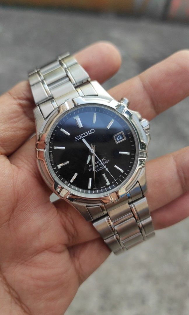 Seiko kinetic best sale black