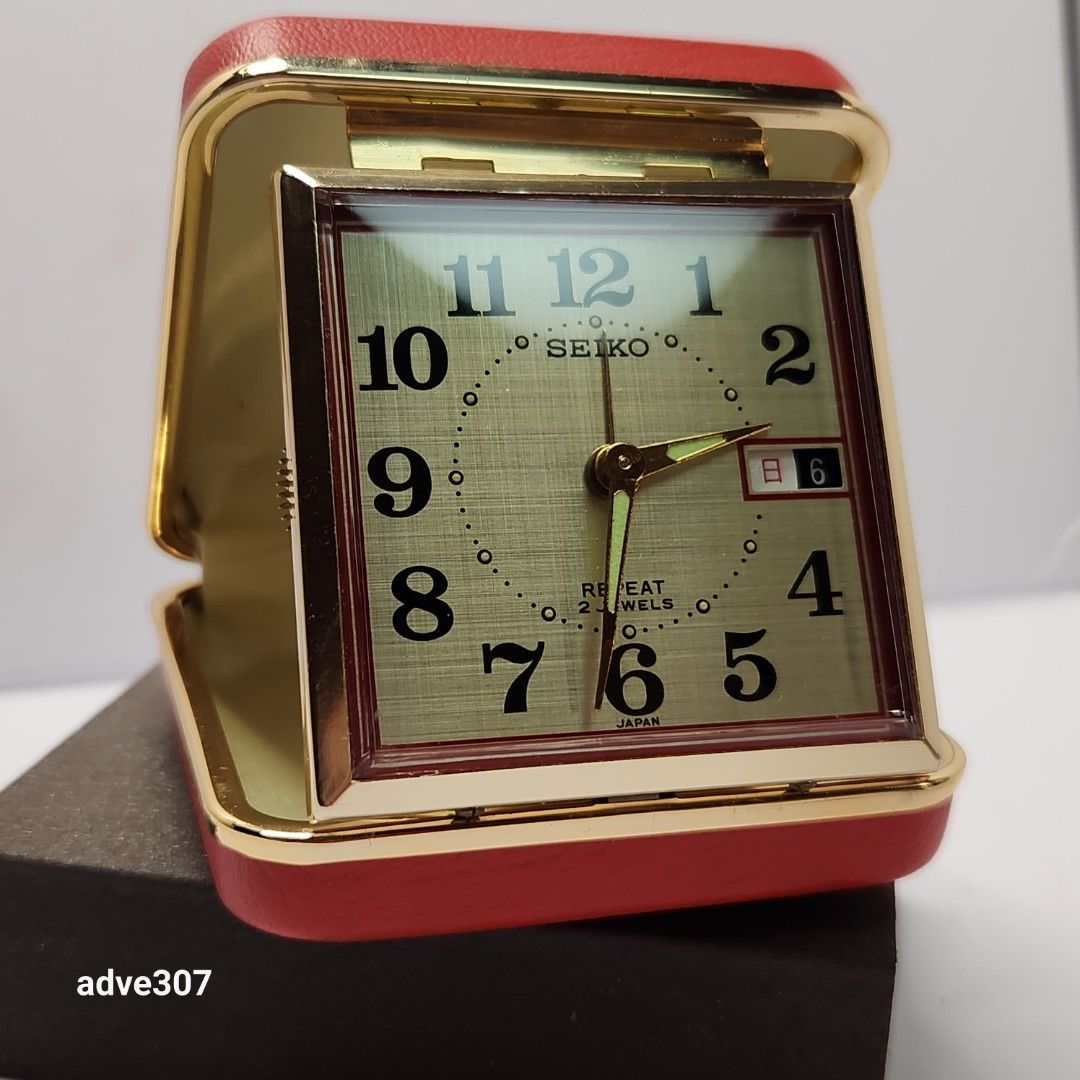 Seiko vintage alarm Clock 昭和時代摺合式上鏈機械式旅行鬧鐘