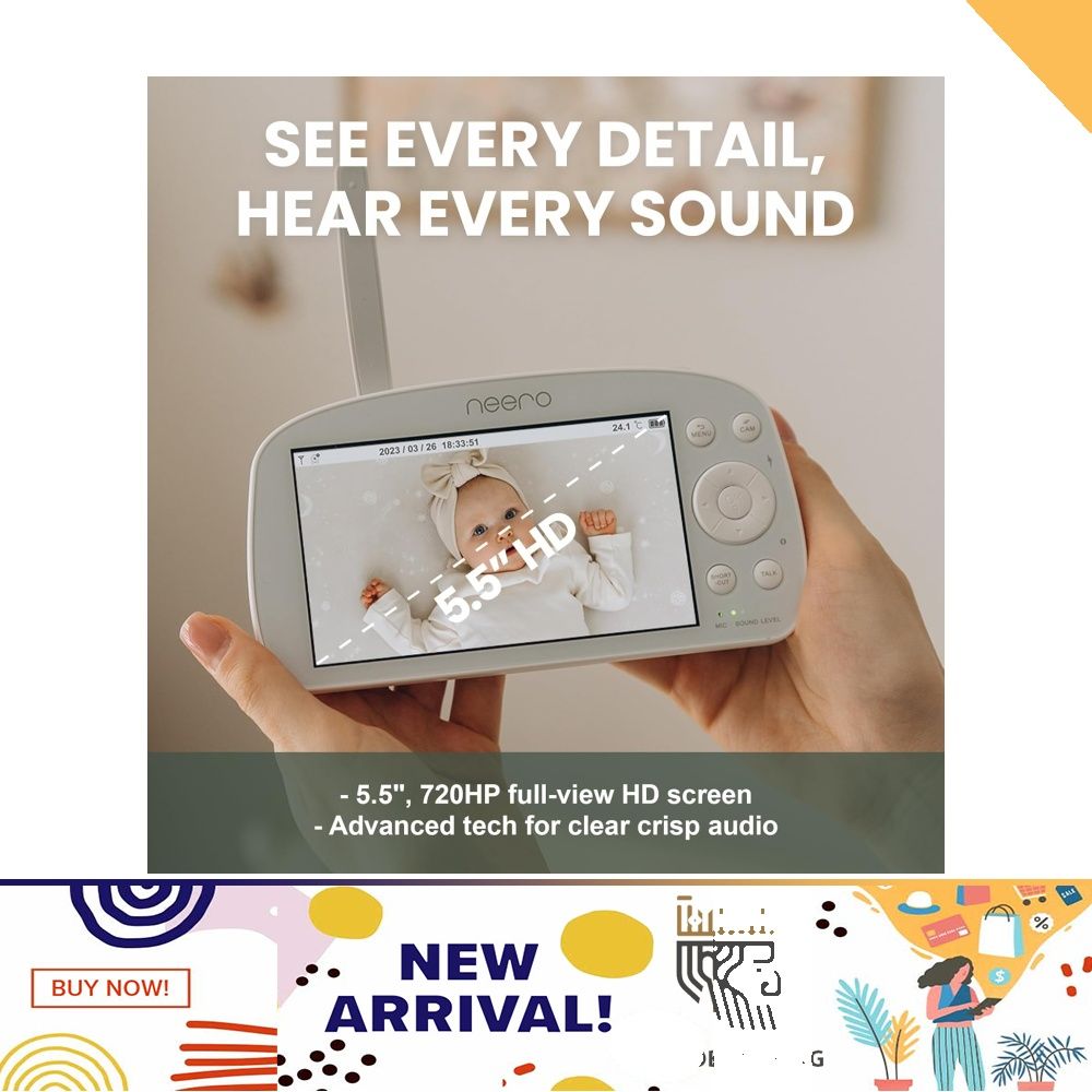 SG Instock Neero Video Baby Monitor No WiFi Needed X Large 5.5