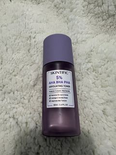 skintific 5% AHA BHA PHA exfoliating toner