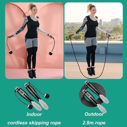 Skipping Rope Digital Cordless Jump Rope With LCD Screen Calorie
