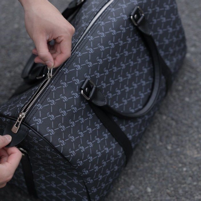 Mens black leather carry on bag store