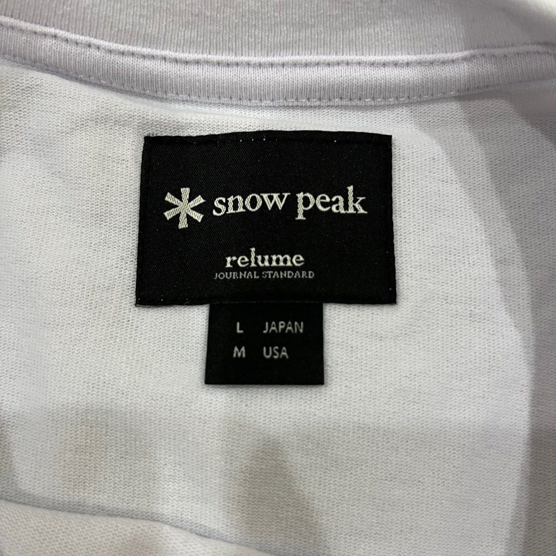 Snow Peak x Journal Standard relume 聯名白色短袖T恤(全新品)