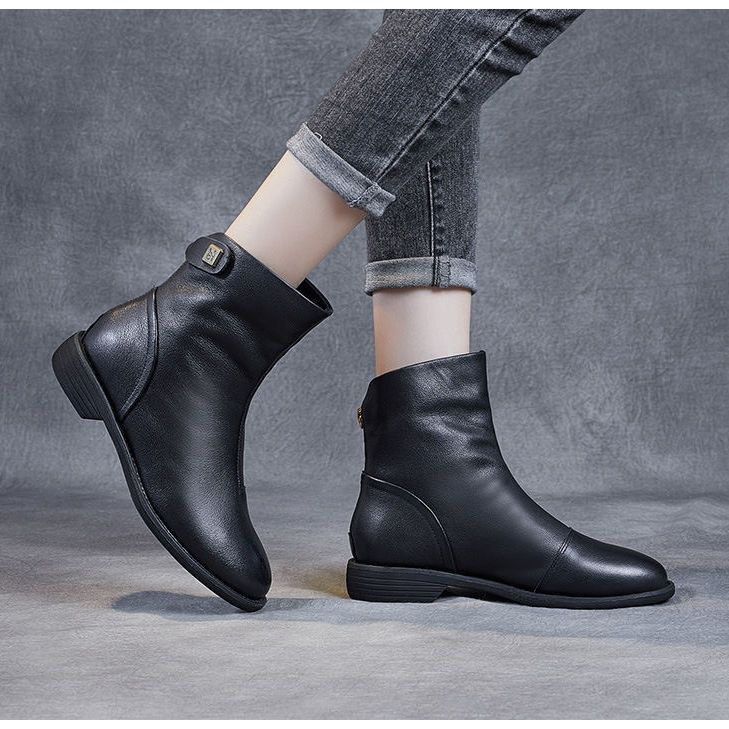 Soft leather ladies sales boots