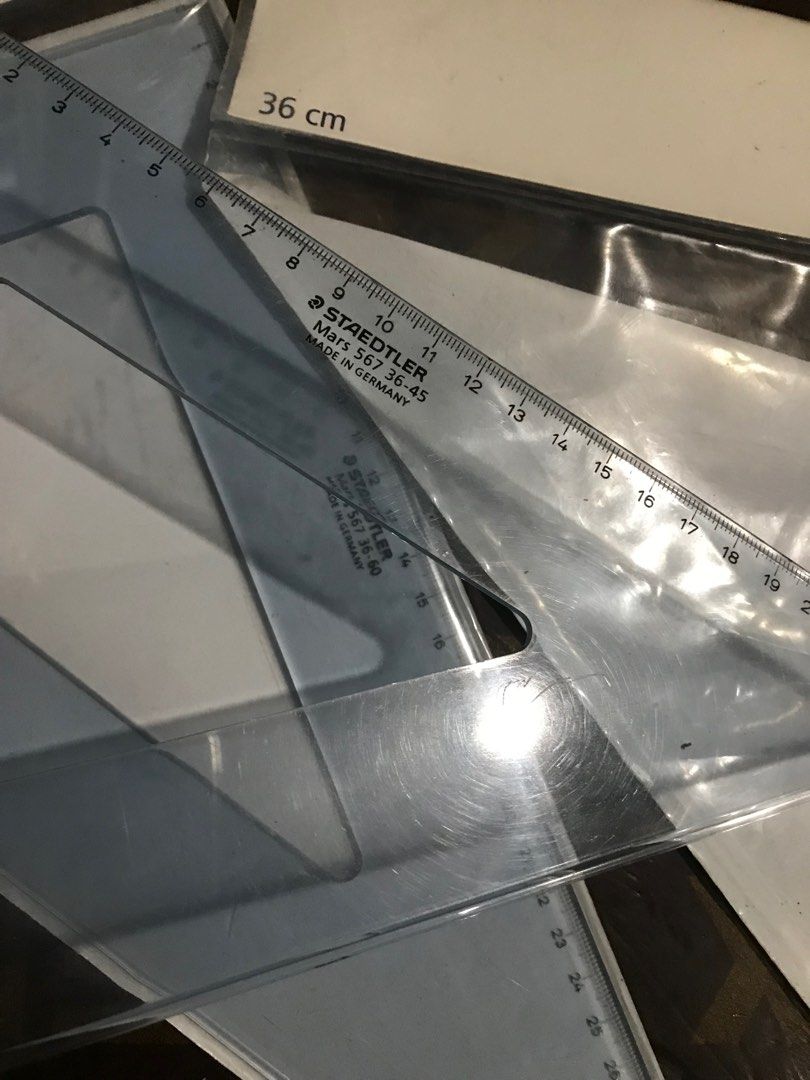 Staedtler Triangle 567 3660 and 3645 (36 Cm 60 Degree & 45 Degree