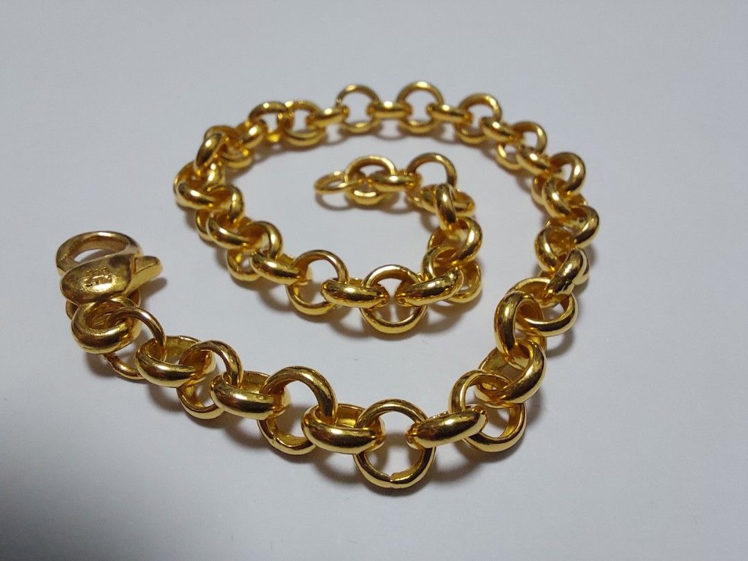 Mens gold chain hot sale link bracelet