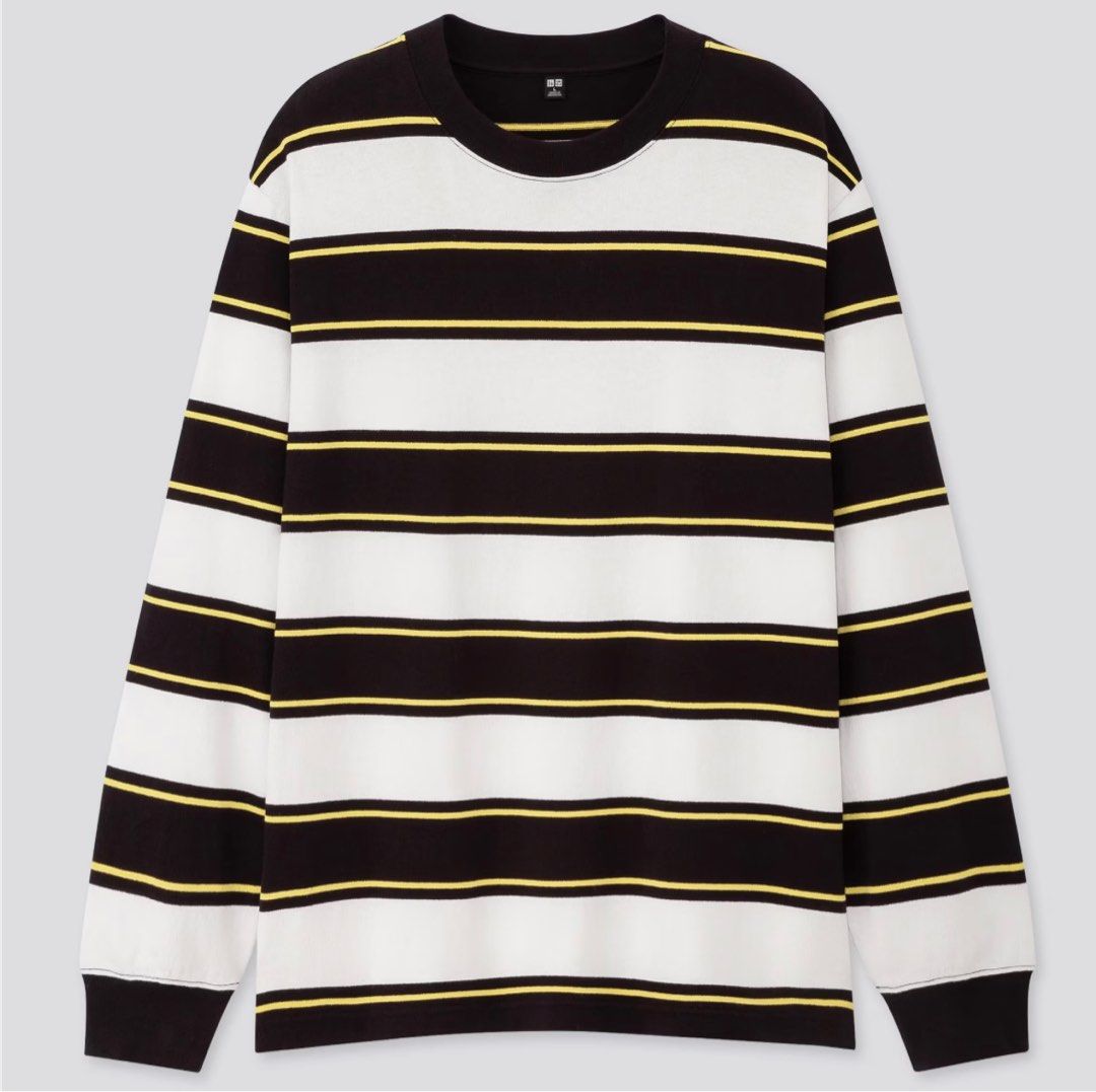 Yellow and black striped long sleeve shirt cheap