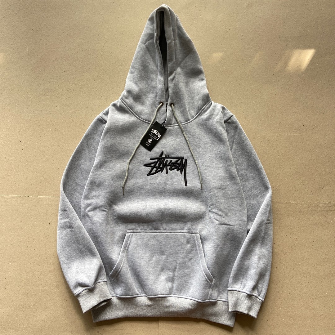 Gray stussy store hoodie