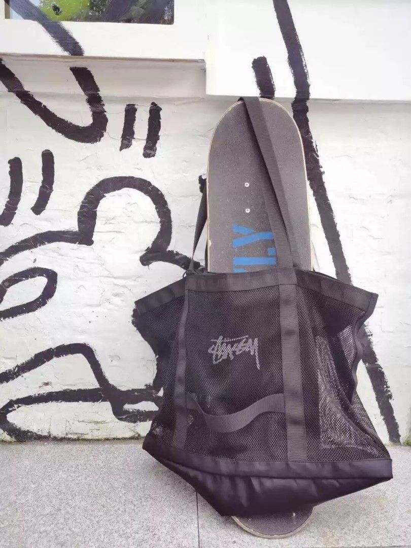Stussy mesh beach tote bag deals