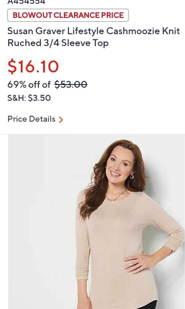 Susan graver hotsell tops clearance