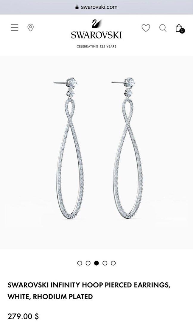 Swarovski Infinity hoop earrings Women s Fashion Jewelry