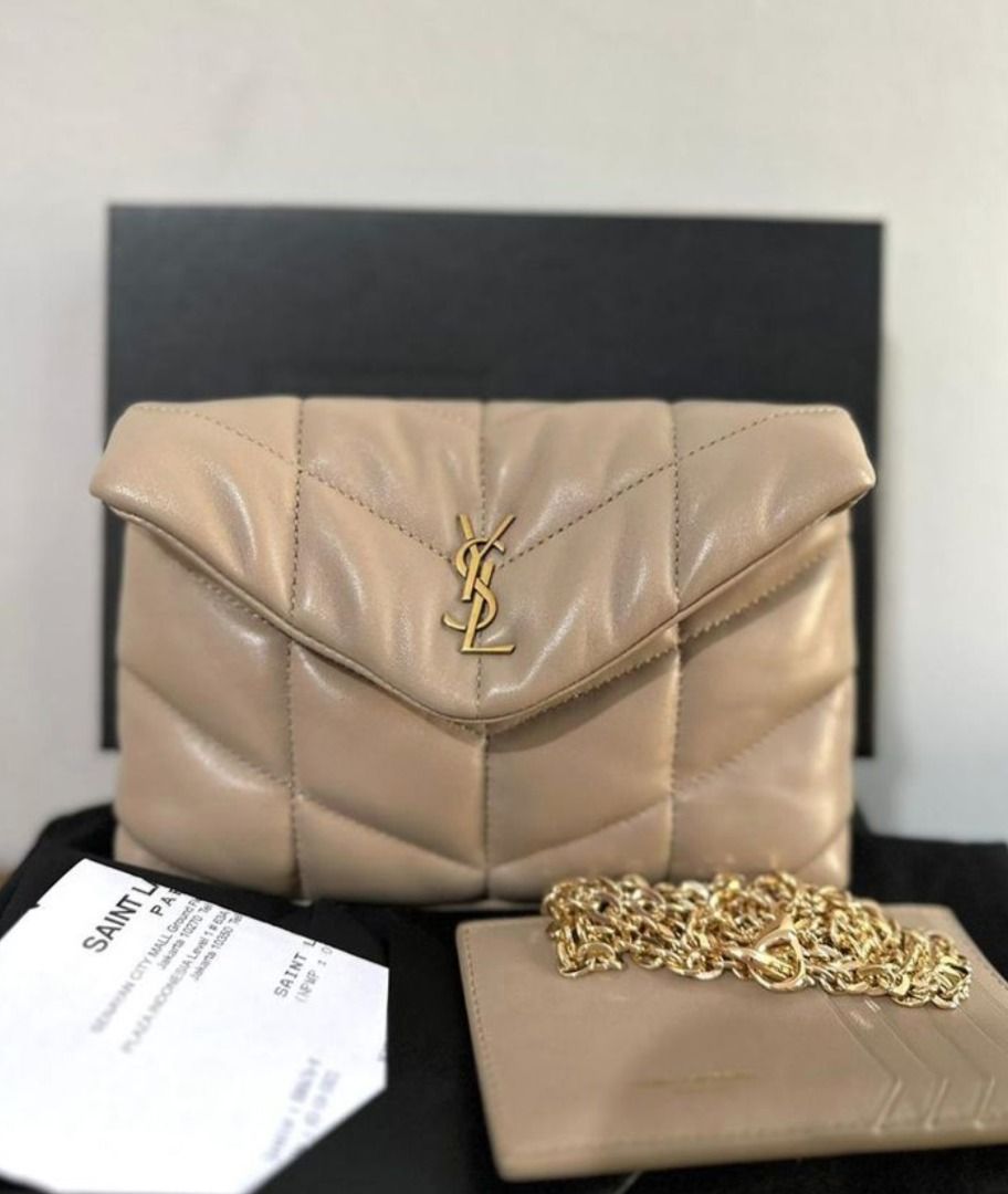 Tas YSL loulou puffer pouch complete set authentic
