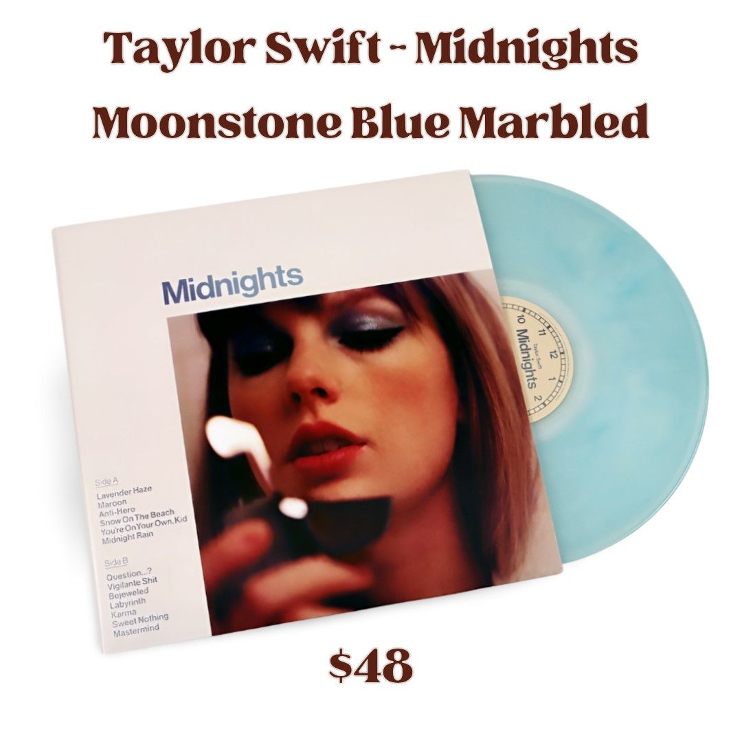 Taylor Swift – Midnights (2022, Moonstone Blue Marbled, Vinyl) - Discogs