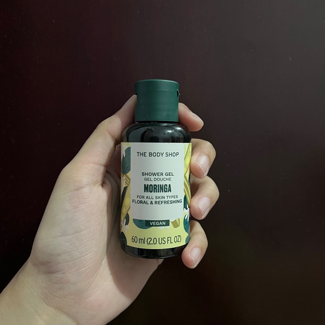THE BODY SHOP SHOWER GEL MORINGA 60ml (ORIGINAL NEW), Kesehatan