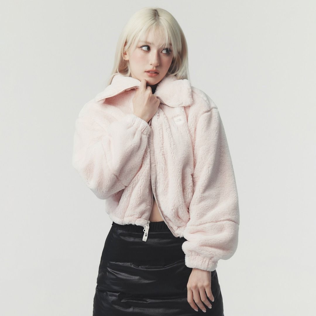 White plush jacket online