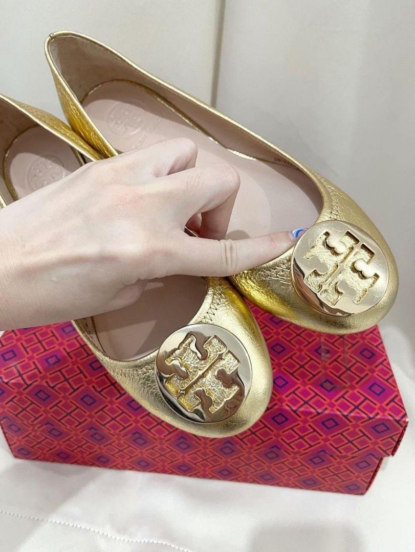 Red Tory Burch Ballet Flats Jelly Flats Womens Jelly Ballet Flats